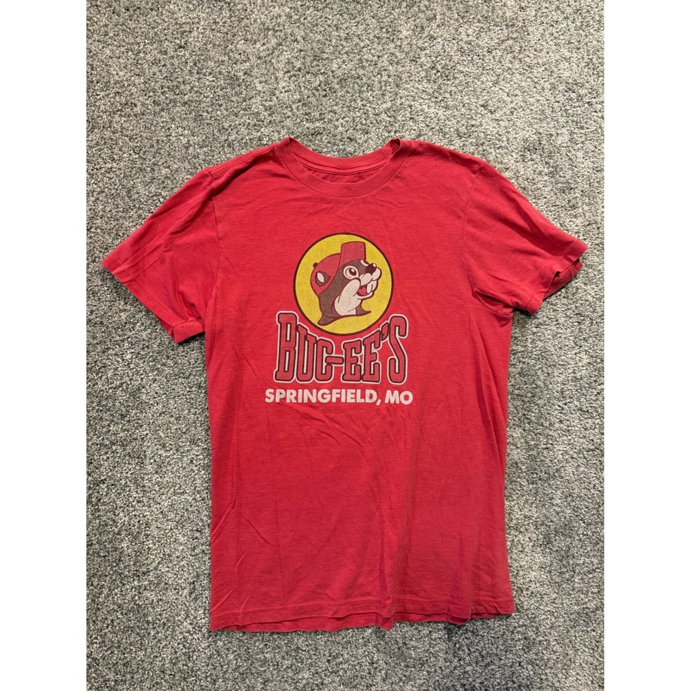 Bucee's T-Shirt Mens‎ Small Red Springfield MO Graphic Short Sleeve